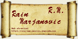 Rain Marjanović vizit kartica